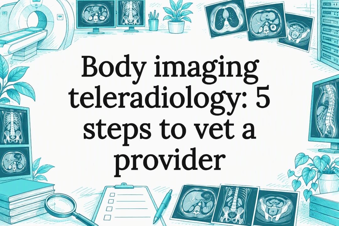 Hand-drawn body imaging title card illustration