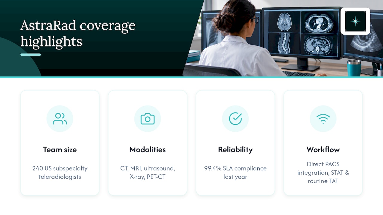 How AstraRad can help you close coverage gaps: overview diagram