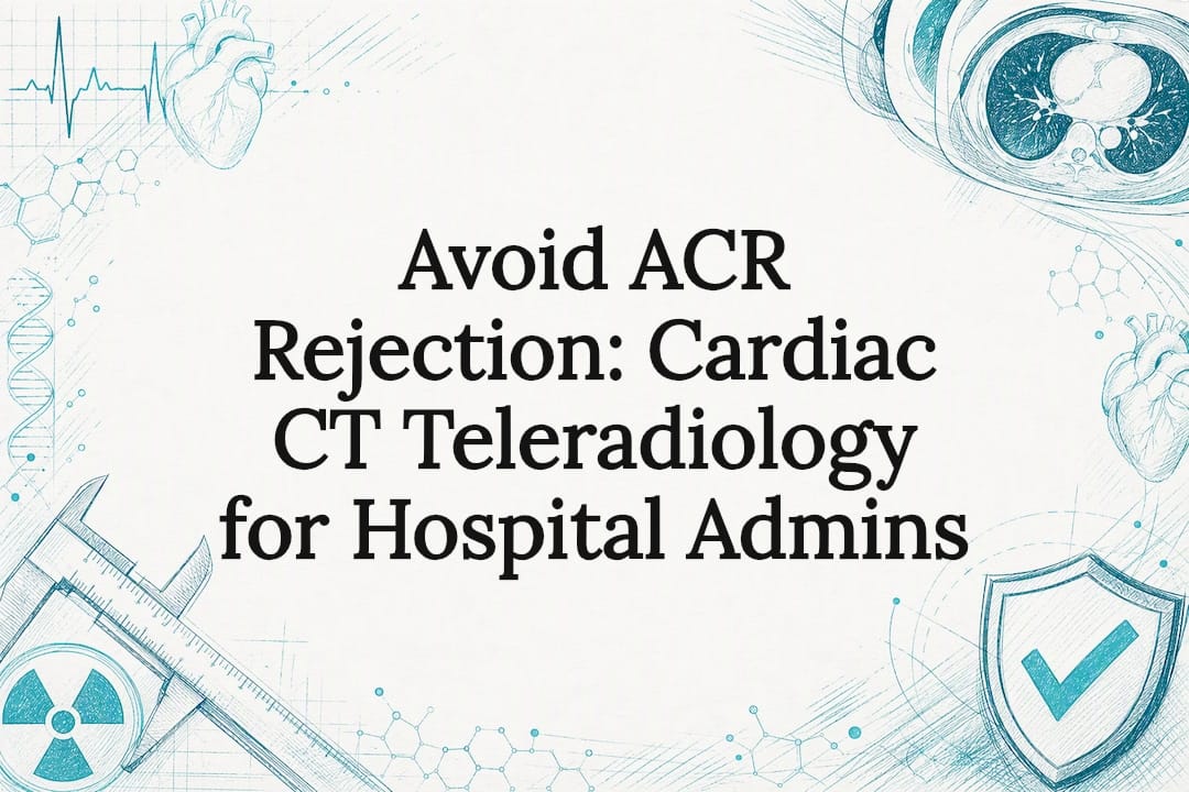 Cardiac CT teleradiology title card illustration