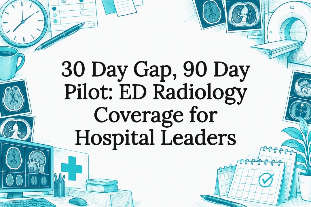 Decorative ED radiology coverage title card