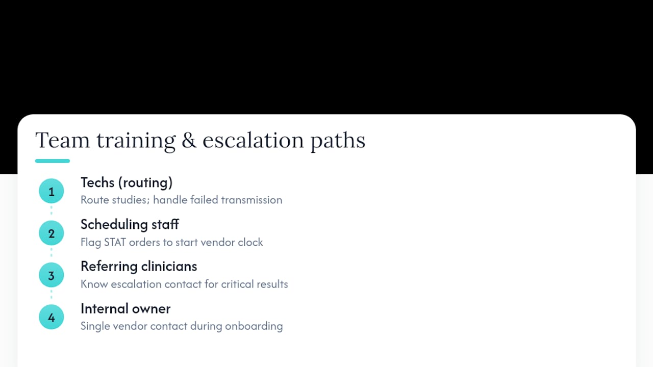 Three staff groups in teleradiology workflow