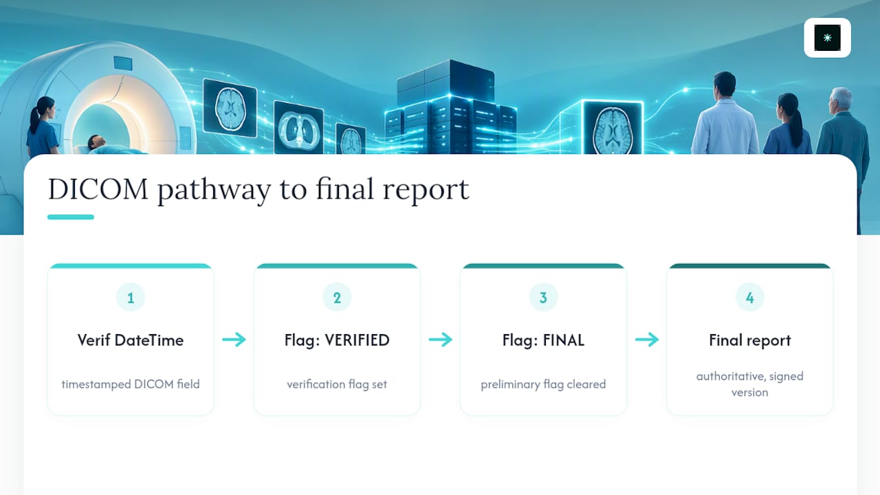 DICOM elements confirming final report status