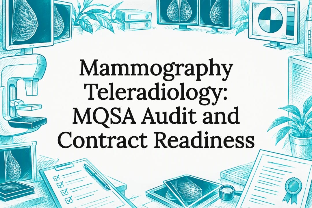 Mammography audit title card illustration