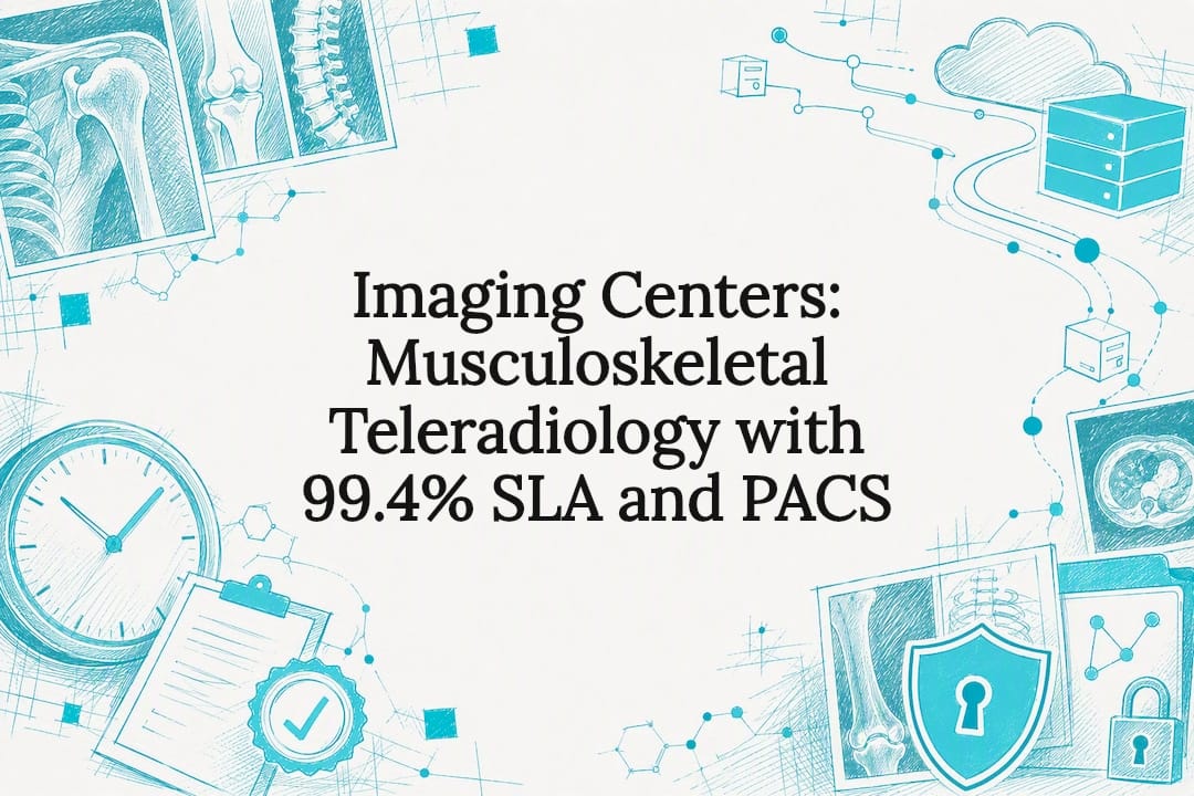 Musculoskeletal teleradiology title card illustration