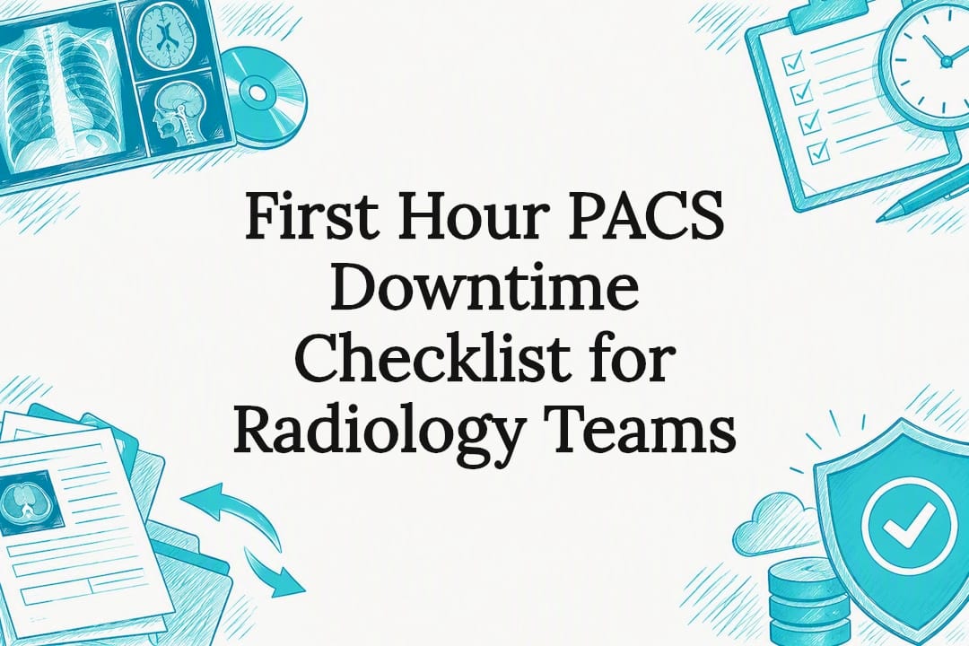 Decorative PACS downtime checklist title card