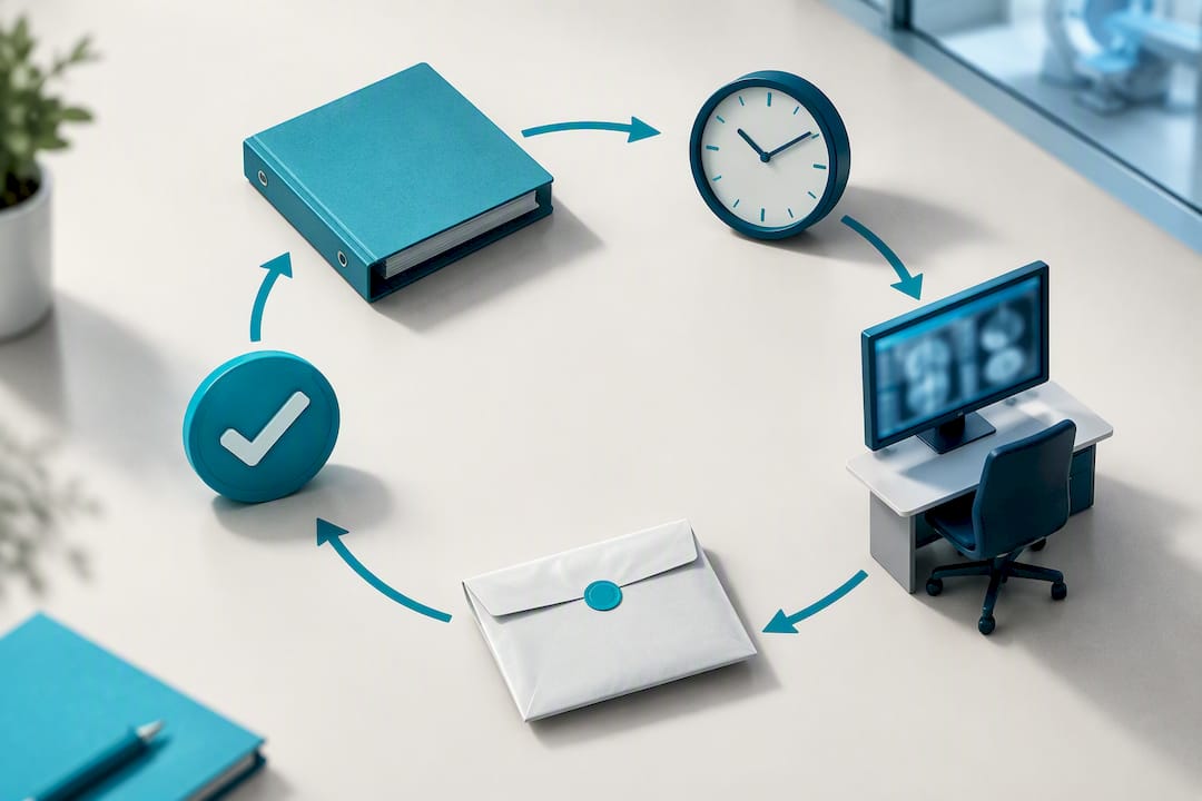 Isometric radiology downtime rehearsal cycle