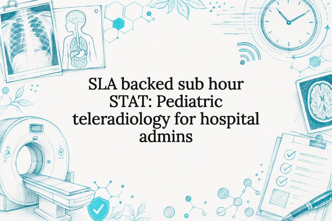 Decorative pediatric teleradiology title card