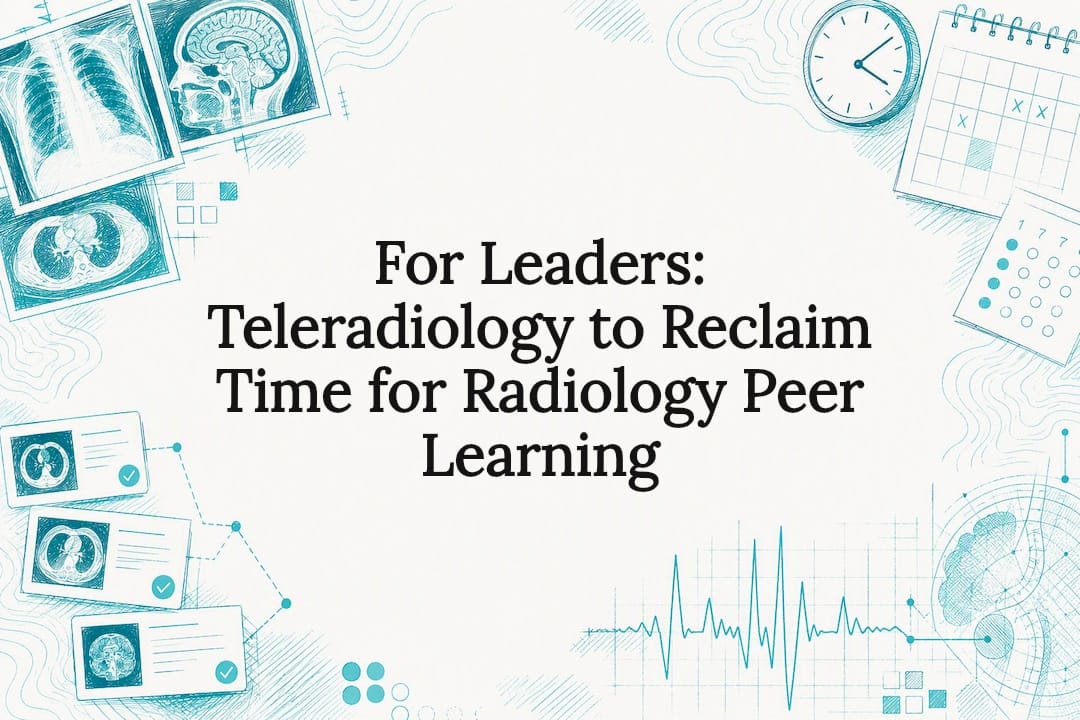 Radiology peer learning title card illustration