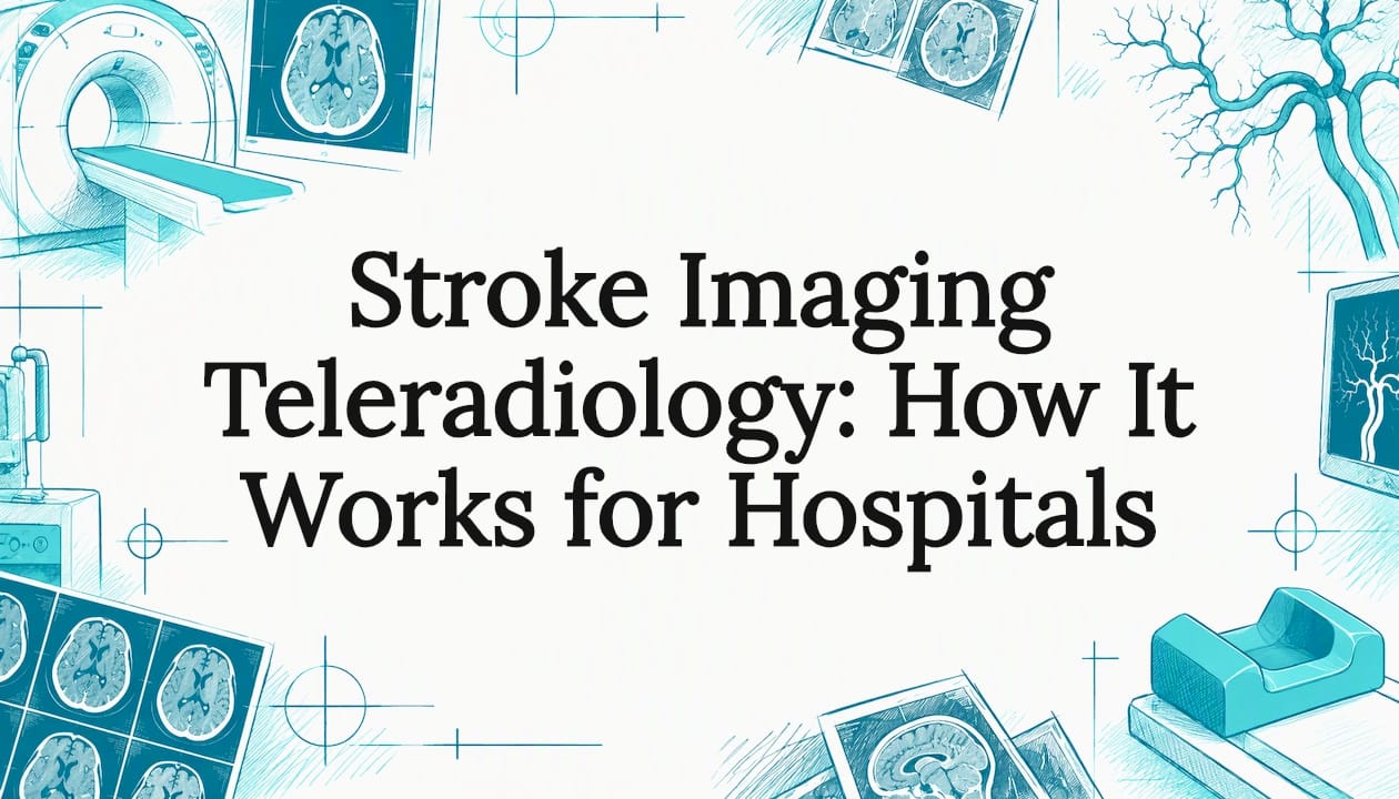 Hand-drawn stroke imaging title card illustration