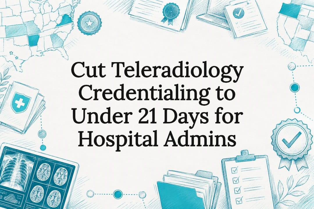 Credentialing timeline title card illustration